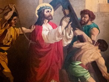 II. Station: Jesus nimmt das Kreuz auf seine Schultern